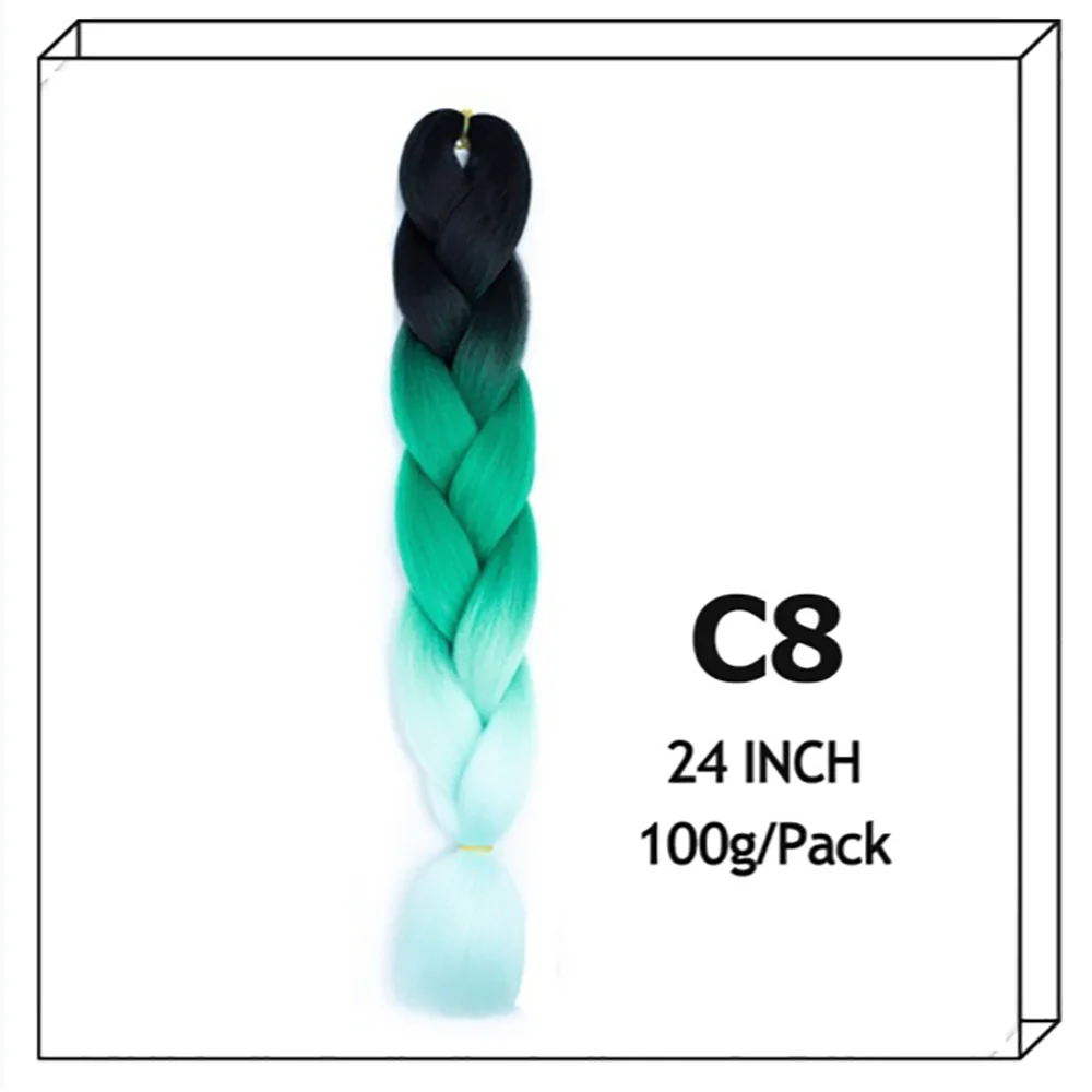 Synthetic Long Jumbo Ombre Braiding Hair For Women