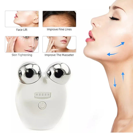 Microcurrent Facial Toning Device Ems Face Roller Electric