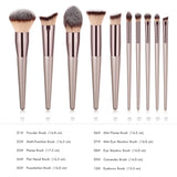 Champagne Makeup Brushes For Cosmetic Foundation