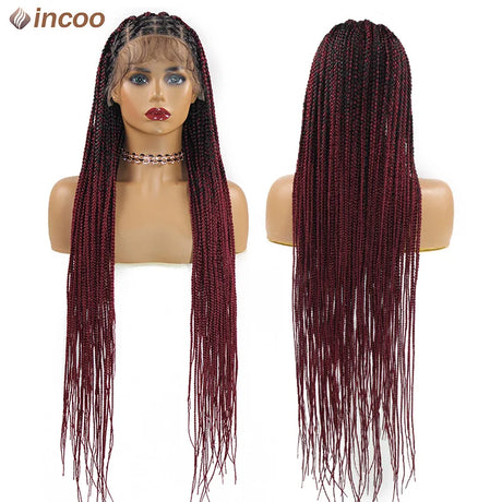 Cornrow Box Braided Wigs Long Jumbo Knotless African