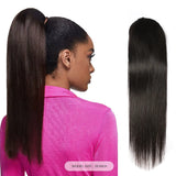 Straight Ponytail Extensions Human Hair Newmi Natural Black