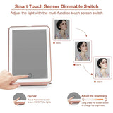 Led Foldable Travel Makeup Mirror Colors Light Modes