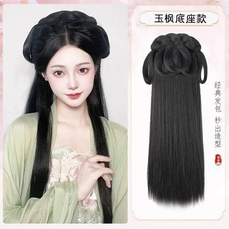 Hanfu Cosplay Wigs Women Black Anime Ancient Chinese