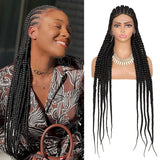 Embroidery Full Double Lace Braided Wigs For