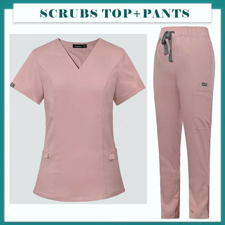 Nurse Uniform Set: Tops & Straight Pants