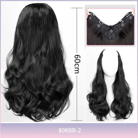 As-Part Synthetic Clip In Hair Extension Long Thick