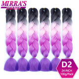 Jumbo Ombre Braids - Black, Brown, Blue, Pink