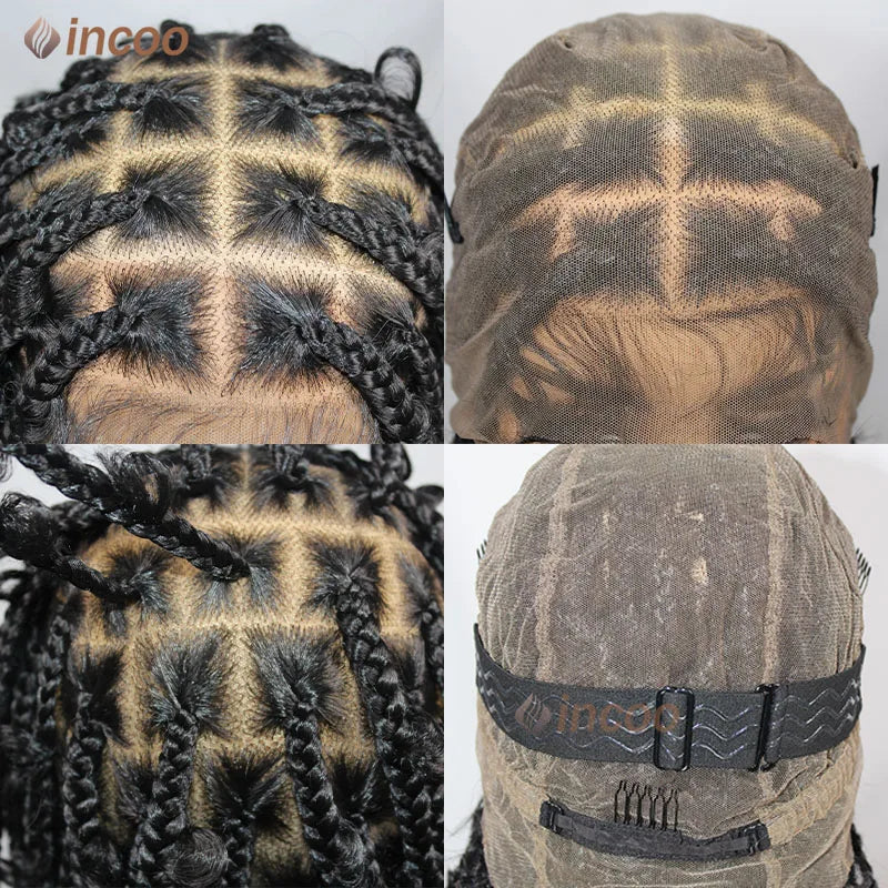 Jungle Synthetic Braids Wig Square Knotless Butterfly