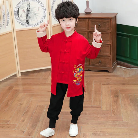 2023New Chinese Traditional Hanfu For Kids Boys Long