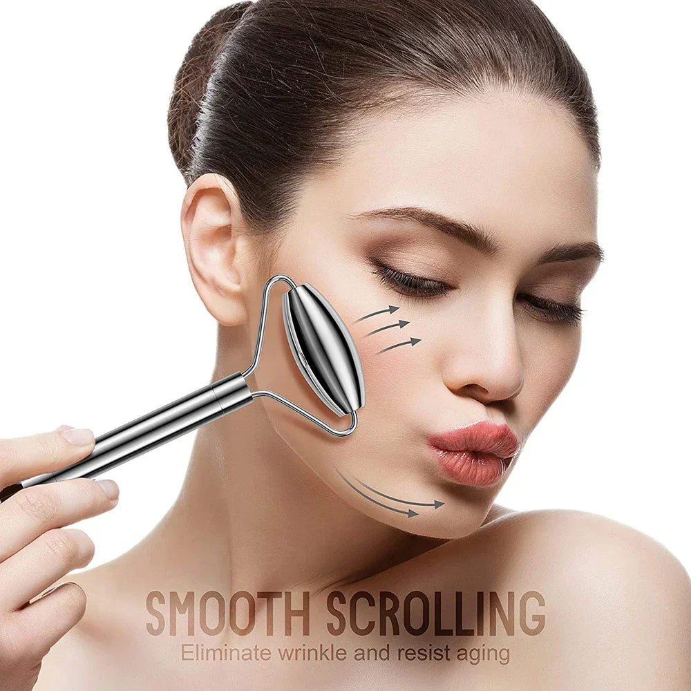 Face Roller And Gua Sha - Stainless