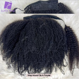 Afro Kinky Curly Drawstring Ponytail Human Hair Real