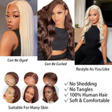 Bone Straight Lace Front Wigs Human Hair