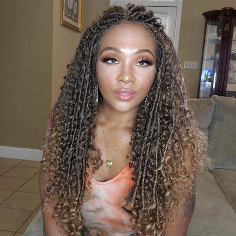 Tress Goddess Faux Locs Wigs Long Braided Lace