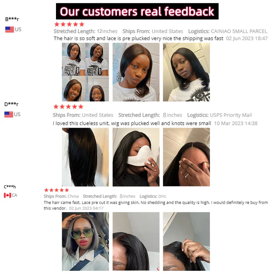 Yawawe Pre-Bleached Knots Glueless Wig Ready To Wear