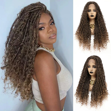 Tress Braided Wigs Lace Front Wig For Black