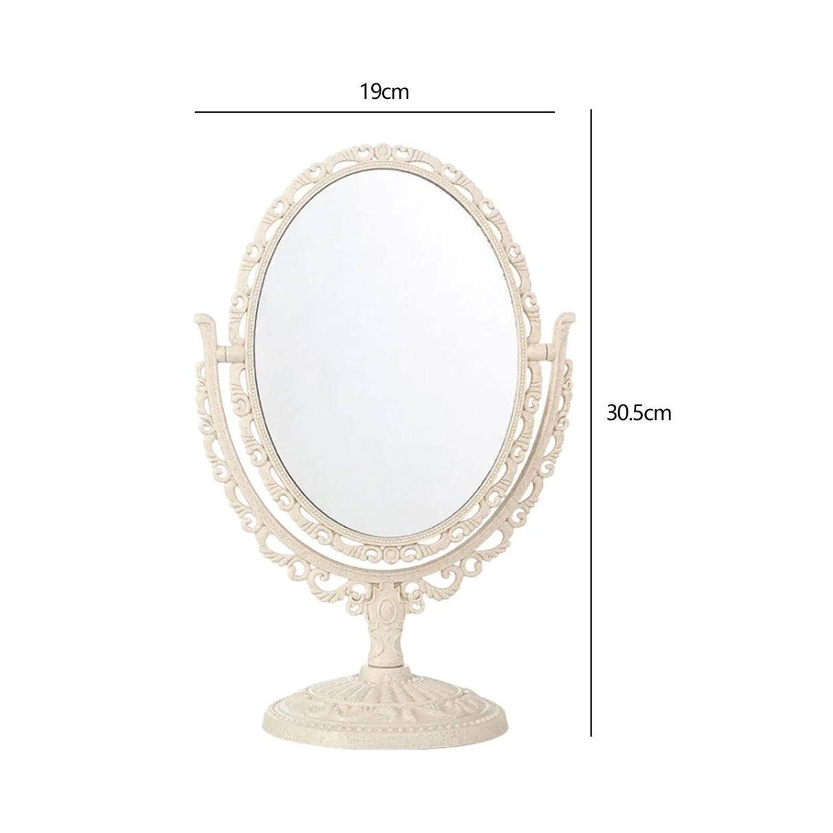 Tabletop Makeup Mirror Elegant Decorative Degree Rotation Desktop
