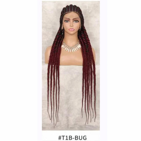 Long Synthetic Braids Full Lace Wig Heat Resistant