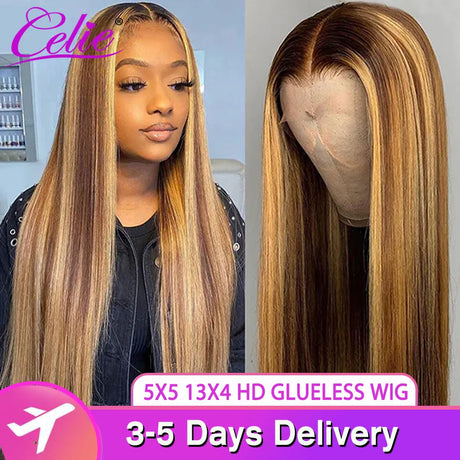 Celie Wear Go Straight Highlight Wig 5X5 Lace