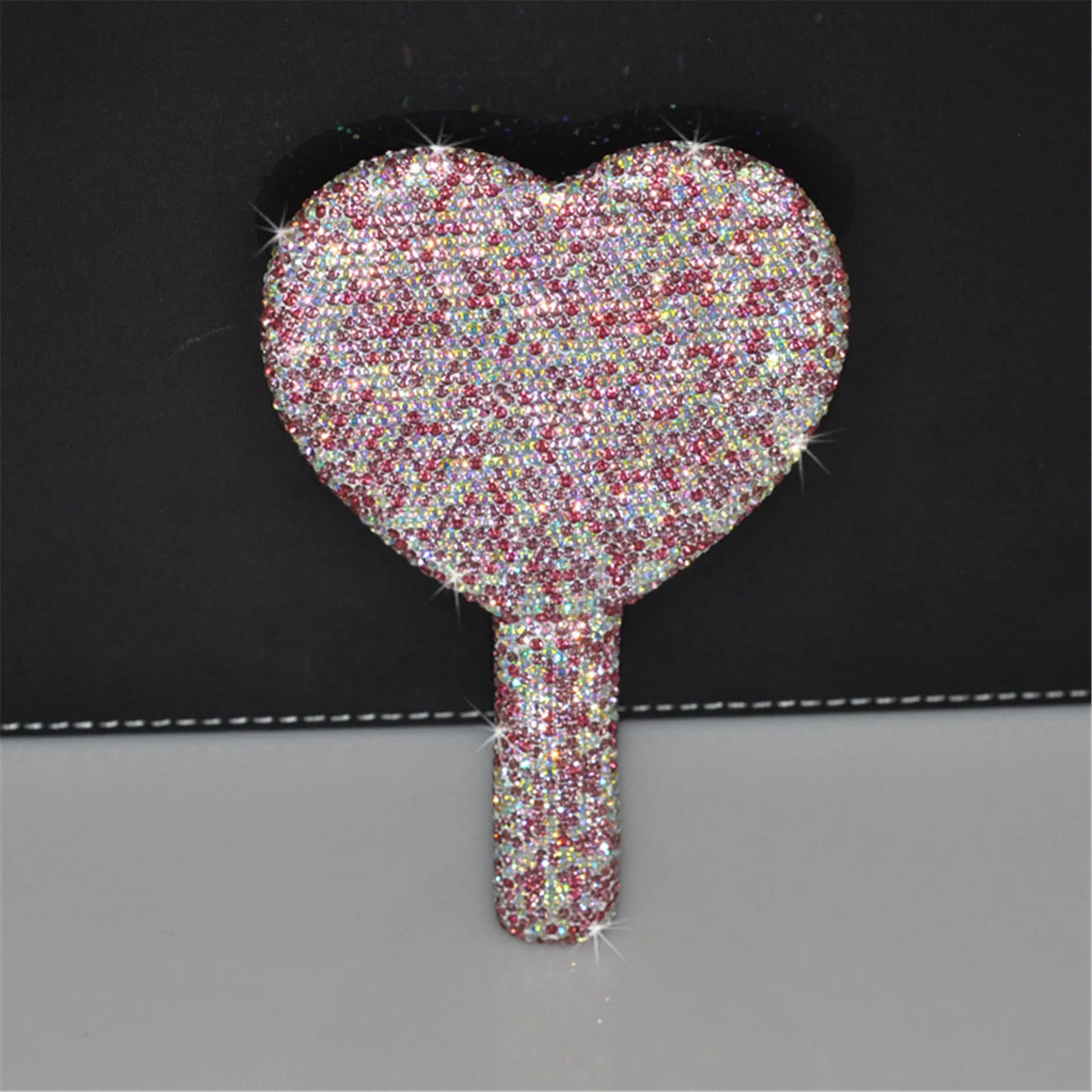 Luxury Diamond Hand Mirror Love Heart Mirror Female