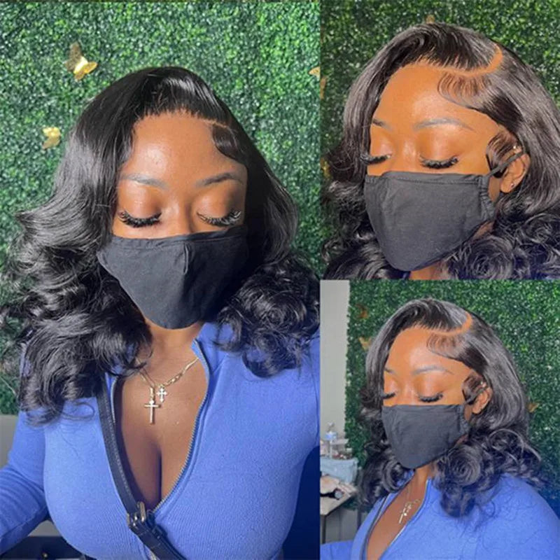 Brazilian Body Wave Frontal Wigs Short X Lace