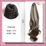 Long Wavy Straight Claw Clip On Ponytail Hair