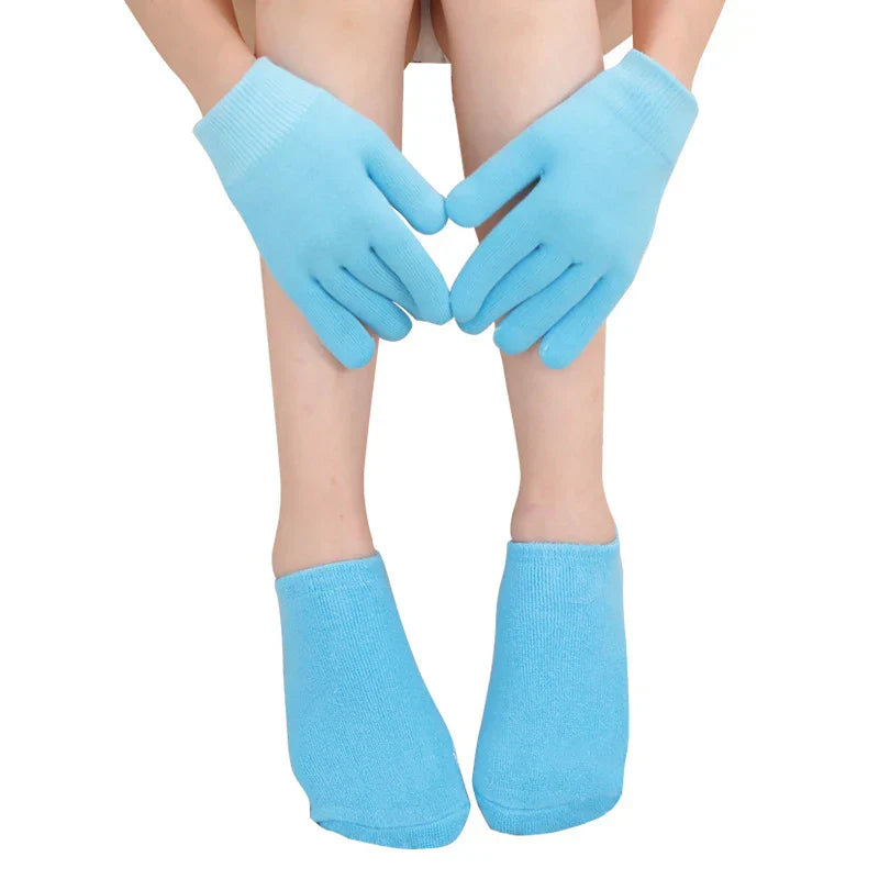 Reusable Spa Gel Socks Moisturizing Whitening Exfoliating