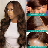 Chocolate Brown Lace Front Human Hair Wig