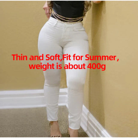 High Waist Sexy Skinny White Basic Casual Jeans