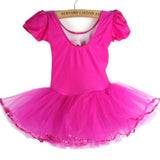 1Pc Kids Girls Short Sleeved Ballet Dress Children