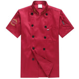 Chef Jacket Men Women Short Sleeve Cook Shirts