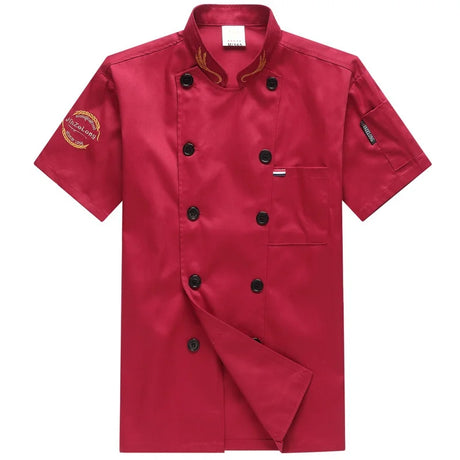 Chef Jacket Men Women Short Sleeve Cook Shirts