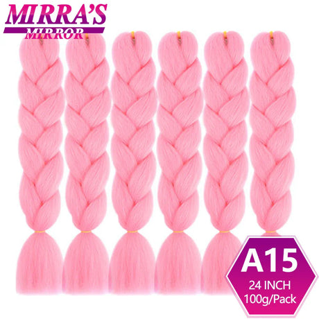 Jumbo Ombre Braids - Black, Brown, Blue, Pink