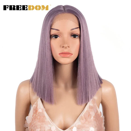 Freedom Synthetic Lace Wig Short Bob Straight Middle