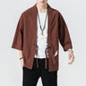 Japanese Kimono Men Cardigan Streetwear Traditional Japanese Samurai