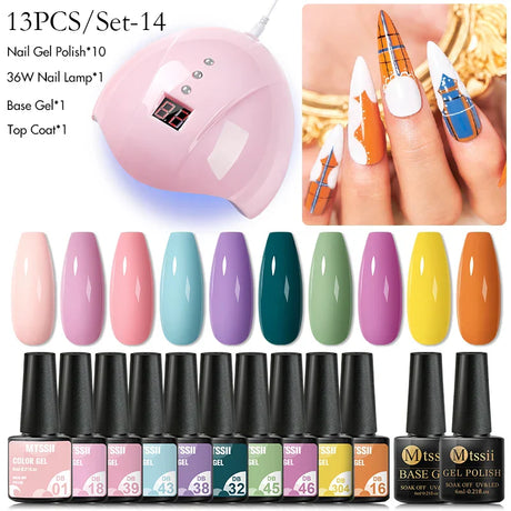 Gel Nail Polish Set With W