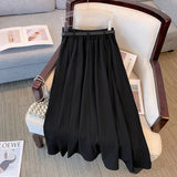 Plus-Size Women'S Black Commuter Skirt