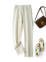 White Jeans For Women Straight Fitting Spring Autumn