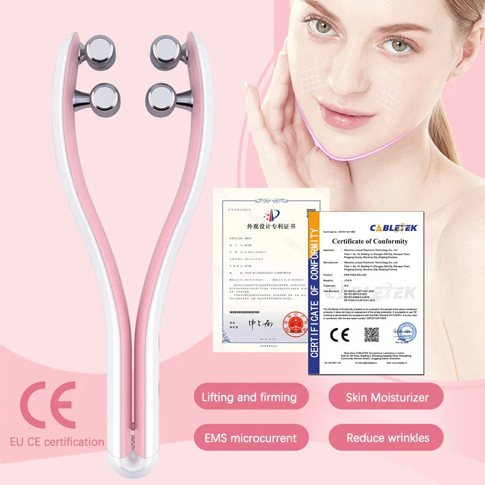 Ems Face Lifting Roller Rf Double Chin V