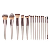 Champagne Makeup Brushes For Cosmetic Foundation