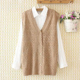 Sweater Vest Women Clothing 4Xl Loose Fit High