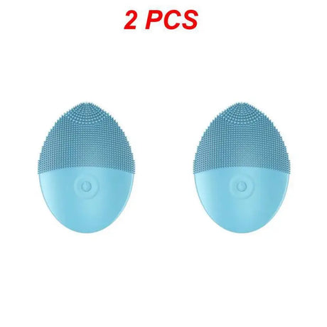 Electric Facial Cleansing Brush Silicone Ultrasonic Vibration