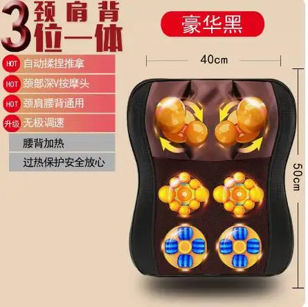 Back Waist Cervical Vertebra Electric Massager Cushion Multifunctional