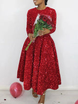 Spring New Round Neck Long Sleeved Solid Color