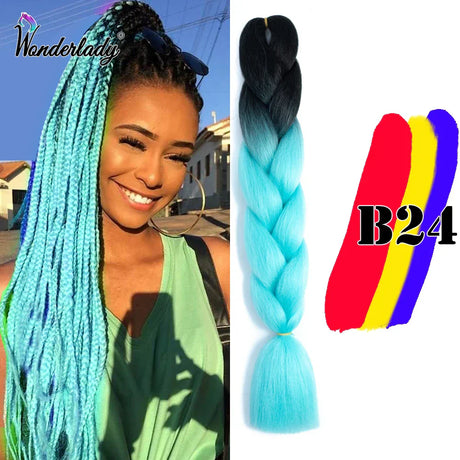 Wonderlady Color Long Colored Braiding Hair Jumbo Braids