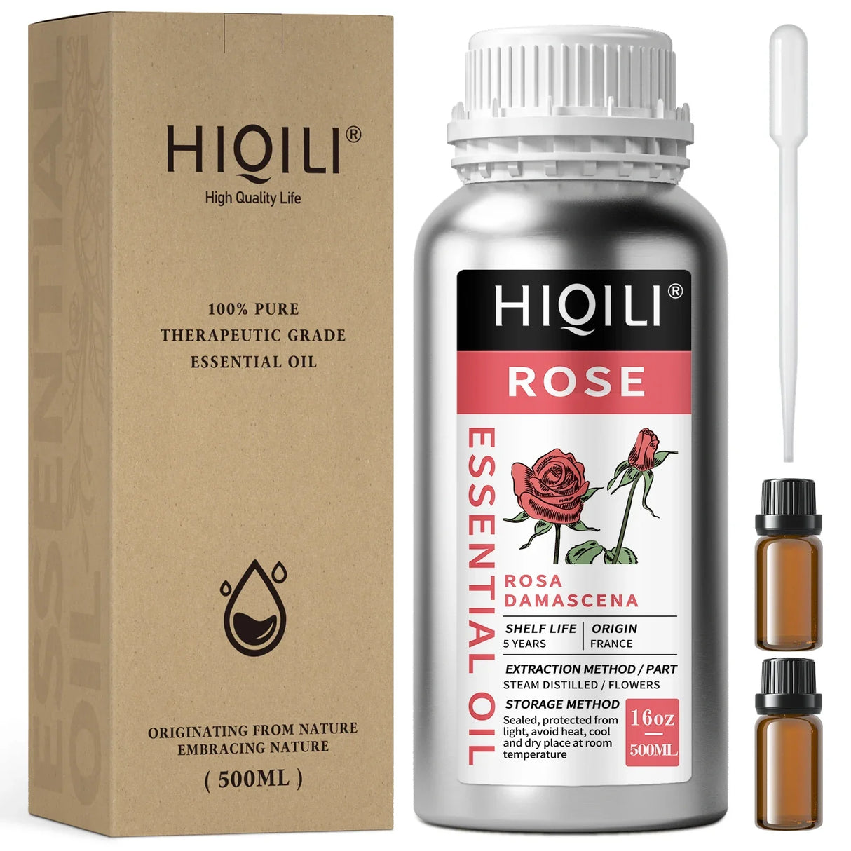 HIQILI 500ML Pure Lemon Essential Oil for Aromatherapy & Massage