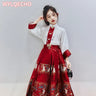 New Summer Chinese Hanfu Dress For Girls Traditional