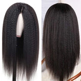 European And American Black Curly T-Shaped Front Lace