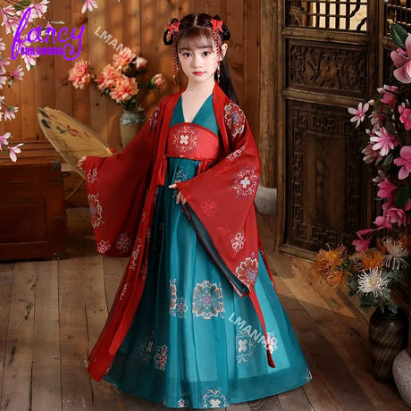 Ancient Kids Traditional Dresses Chinese Outfit Girls Costume