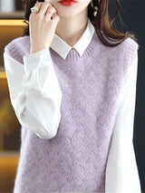 Korean Women' Knitted Wool Vest Winter New Loose