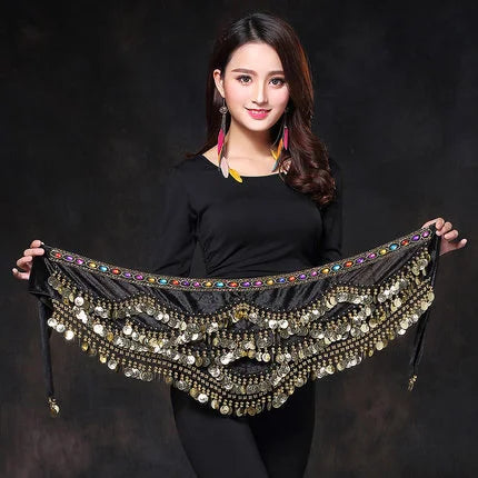 Oriental/Indian Belly Dance Coin Belt Bellydance Hip Scarf